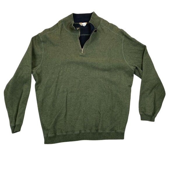 Buckhorn River Men's Sweater XXL 1/4 Zip Pullover Knit Cozy Casual Green - Picture 1 of 9